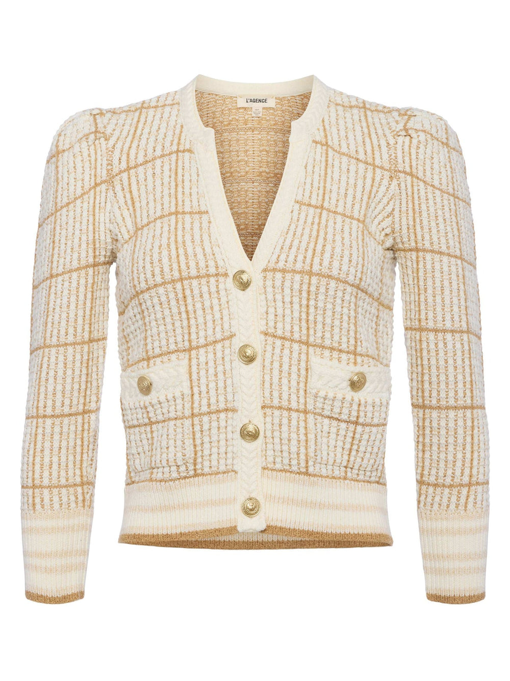 Jenni Cardigan in Ivory/Cappuccino Multi
