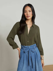 Marlene Blouse in Army