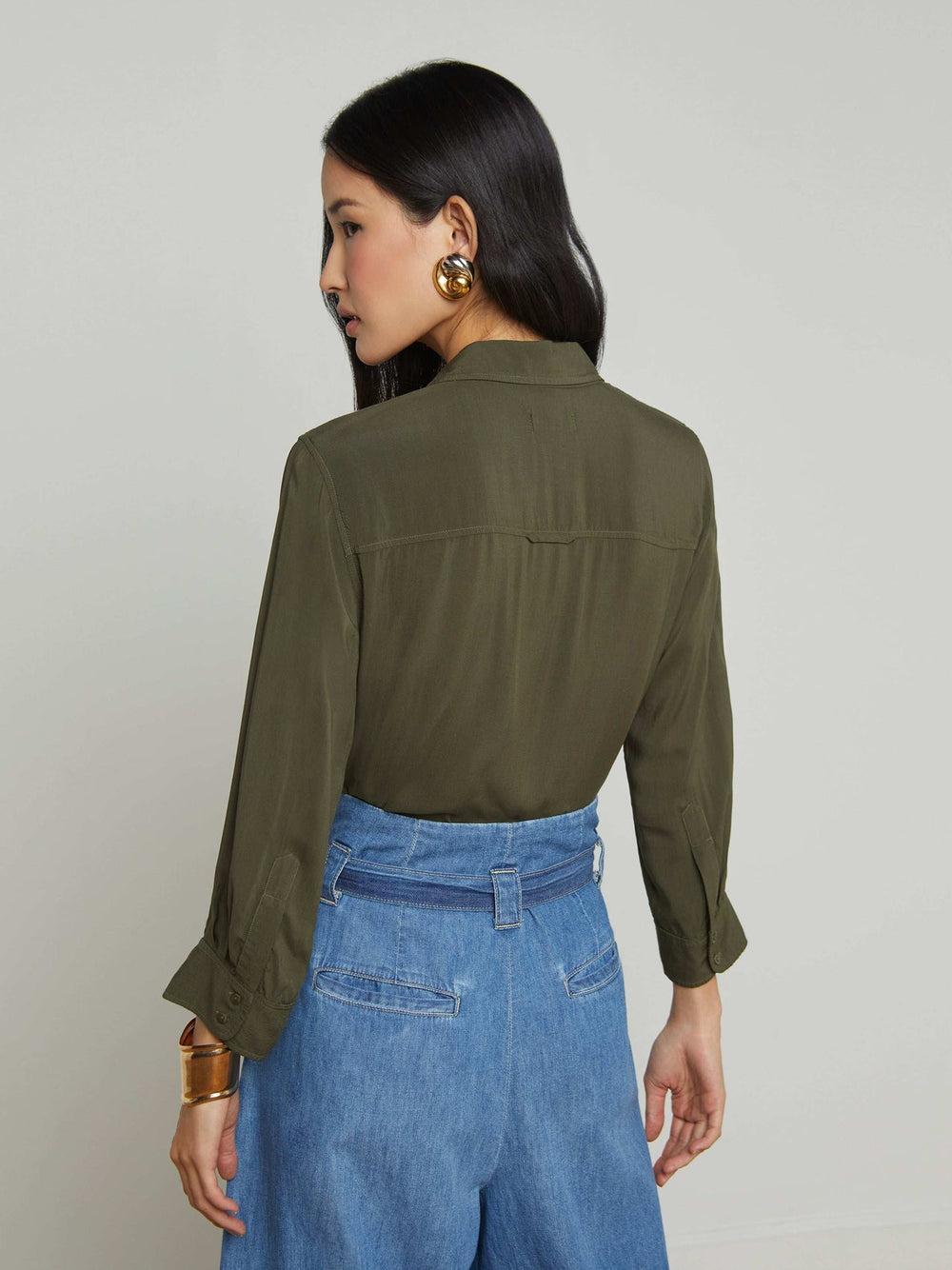 Marlene Blouse in Army