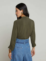Marlene Blouse in Army