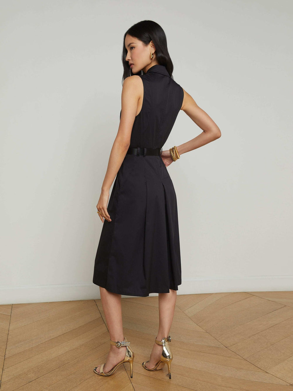 Kylo Poplin Shirt Dress in Black