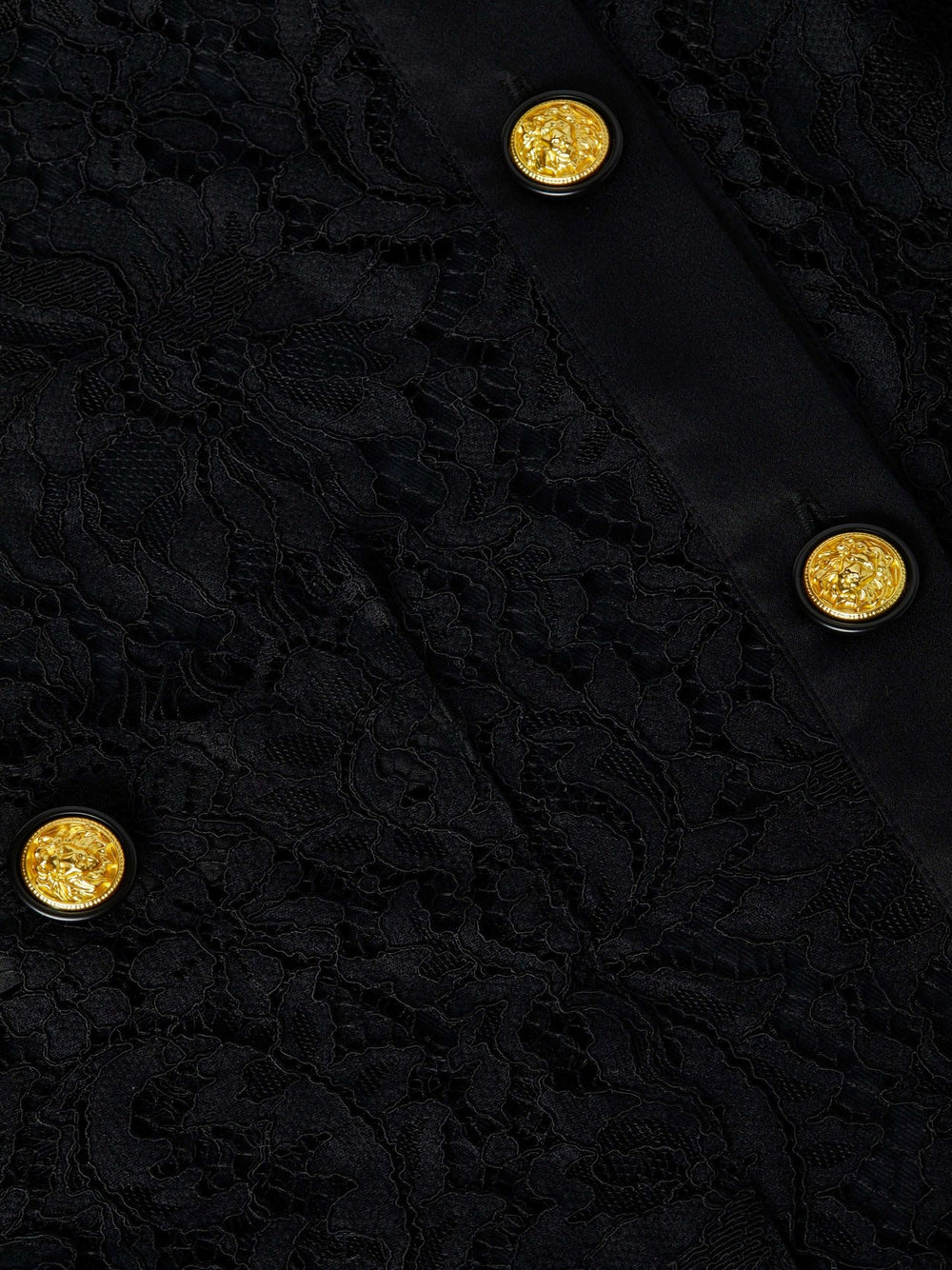 Sakura Lace Shift Dress in Black