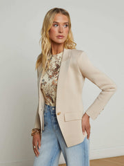 Chamberlain Knit Blazer in Champagne/Gold
