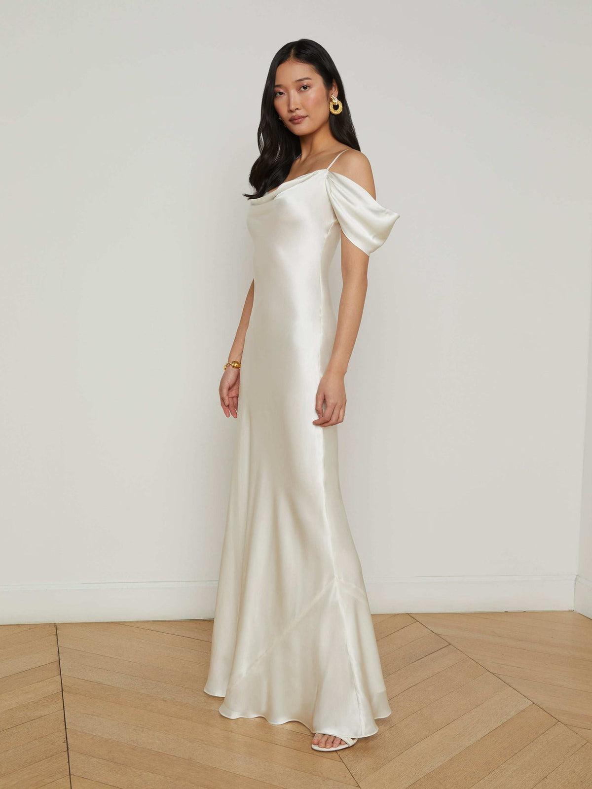 Kenna Silk Dress in Ivory