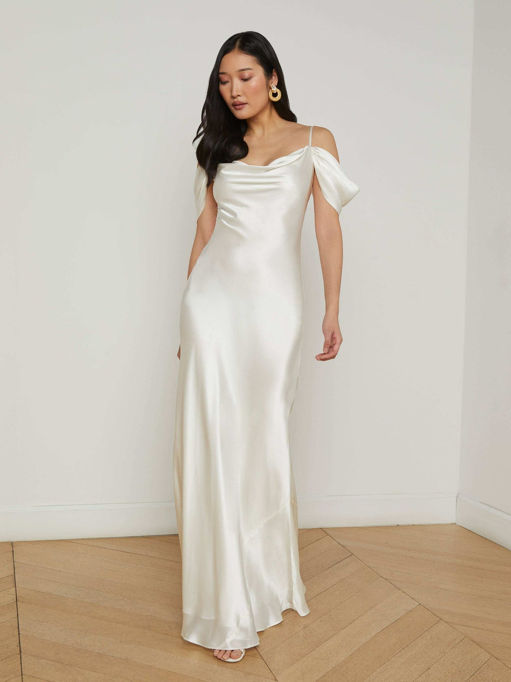 Kenna Silk Dress in Ivory