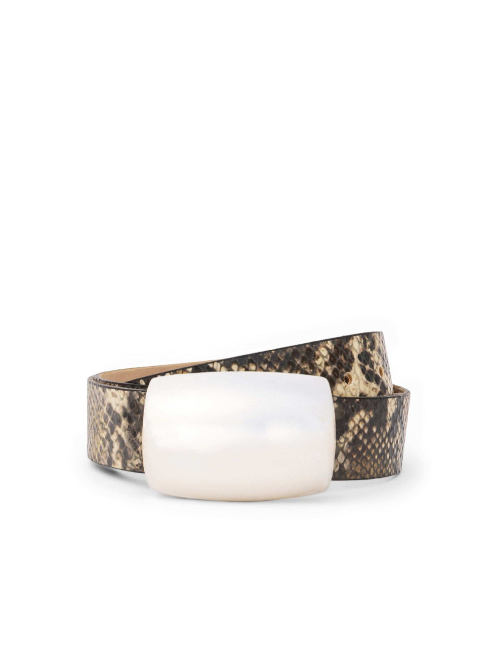 Milou Belt in Dark Snake Embossed
