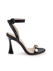 Harriett Leather Sandal in Black Leather