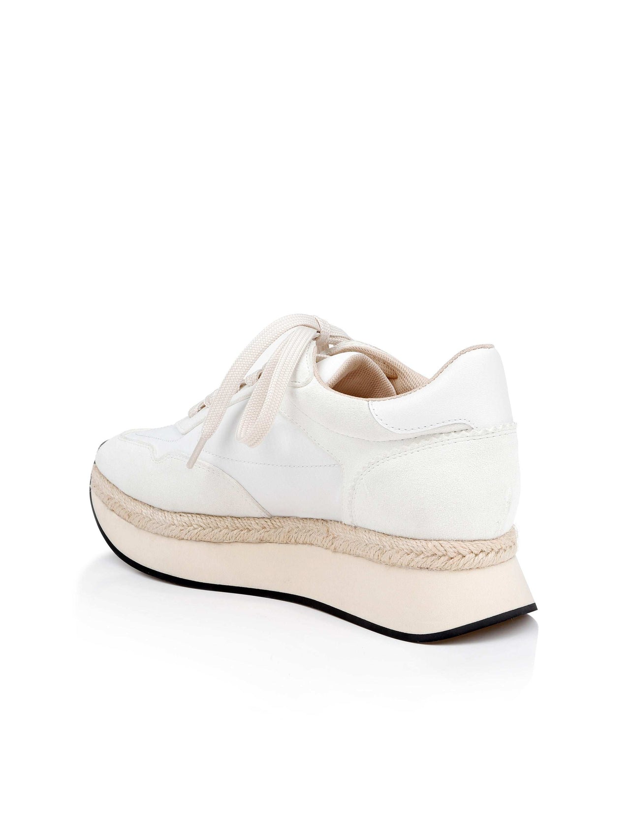 Ivone Platform Sneaker in Vintage White Suede