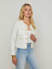 Jayde Leather Jacket in White
