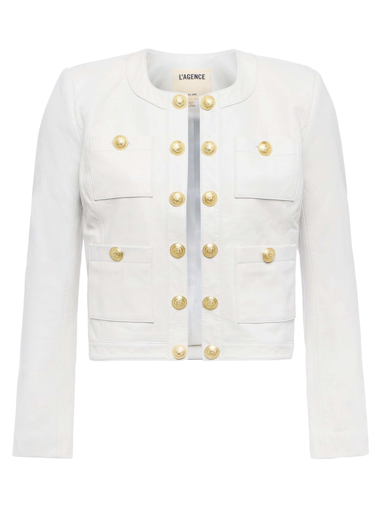 Jayde Leather Jacket in White