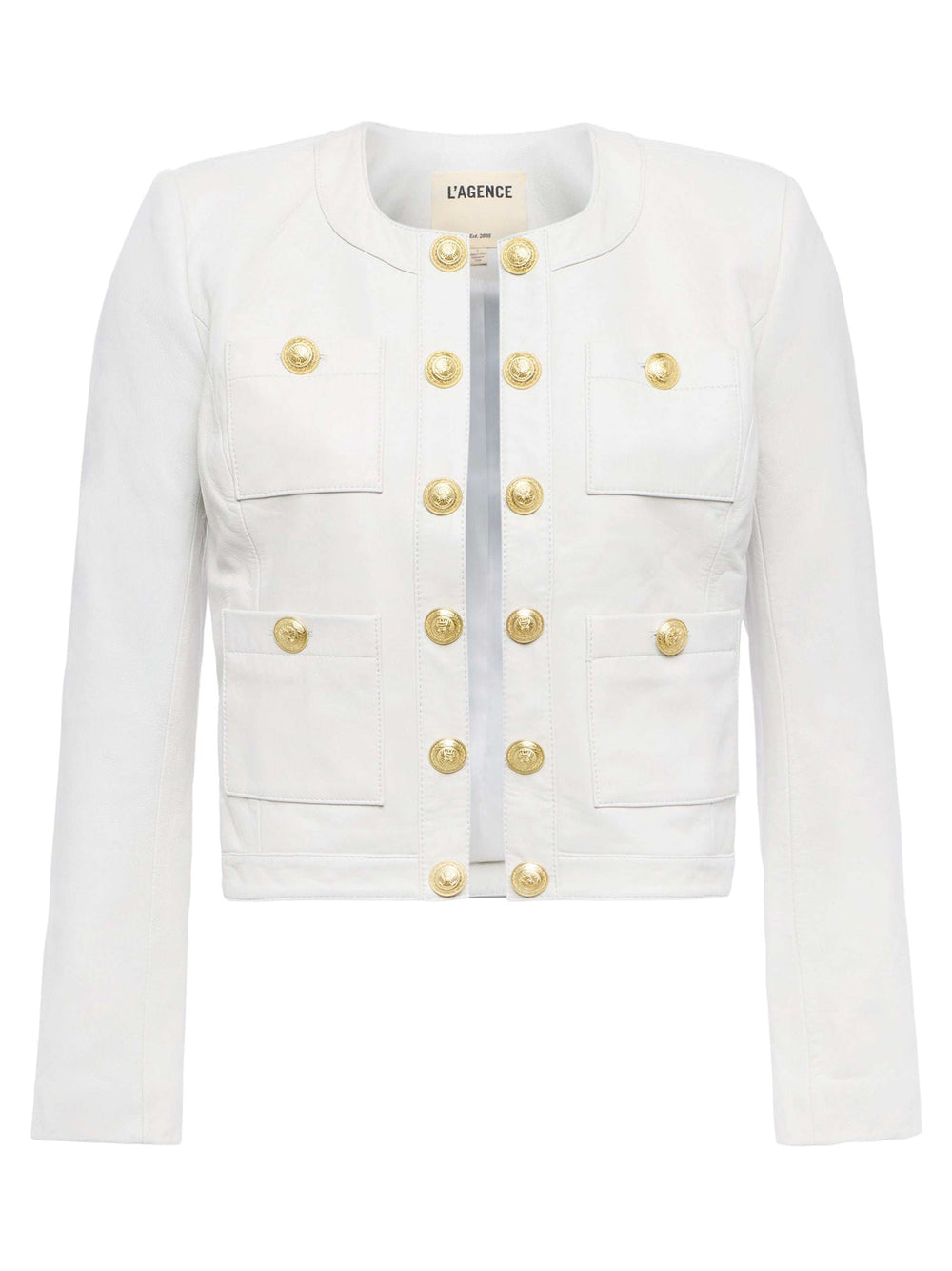 Jayde Leather Jacket in White
