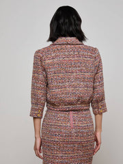 Jia Tweed Jacket in Mauve/Tan Multi Tweed