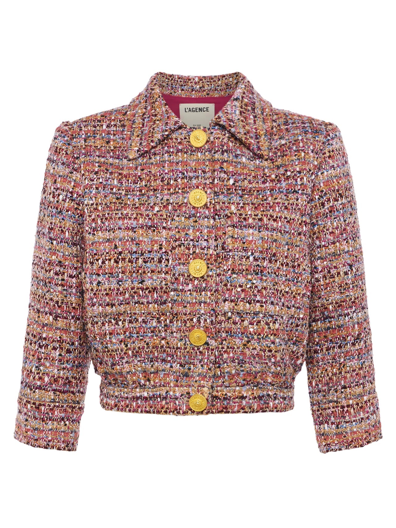 Jia Tweed Jacket in Mauve/Tan Multi Tweed