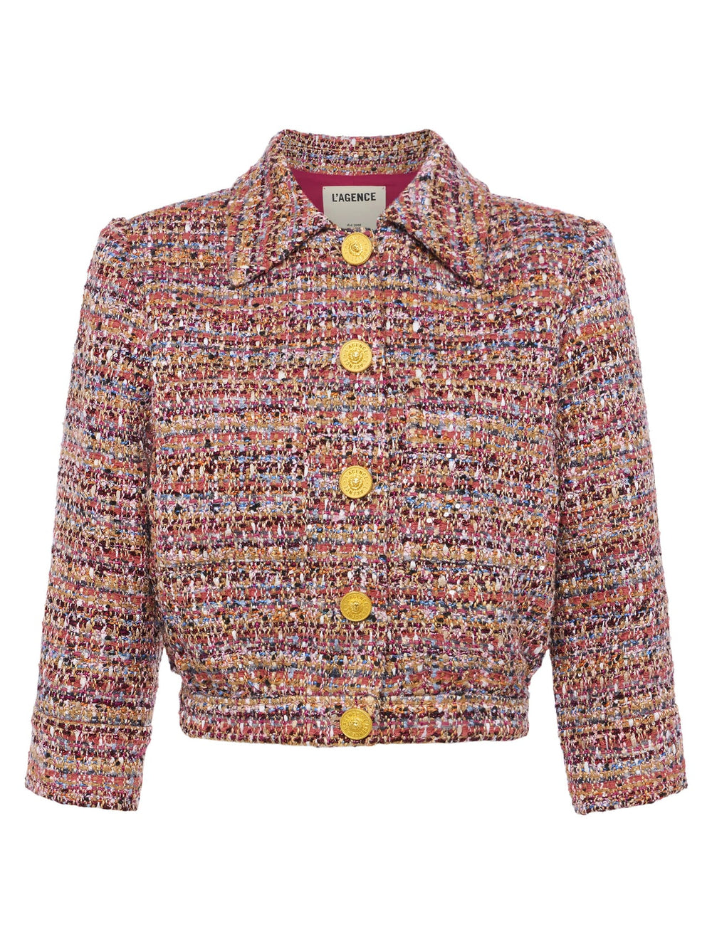 Jia Tweed Jacket in Mauve/Tan Multi Tweed