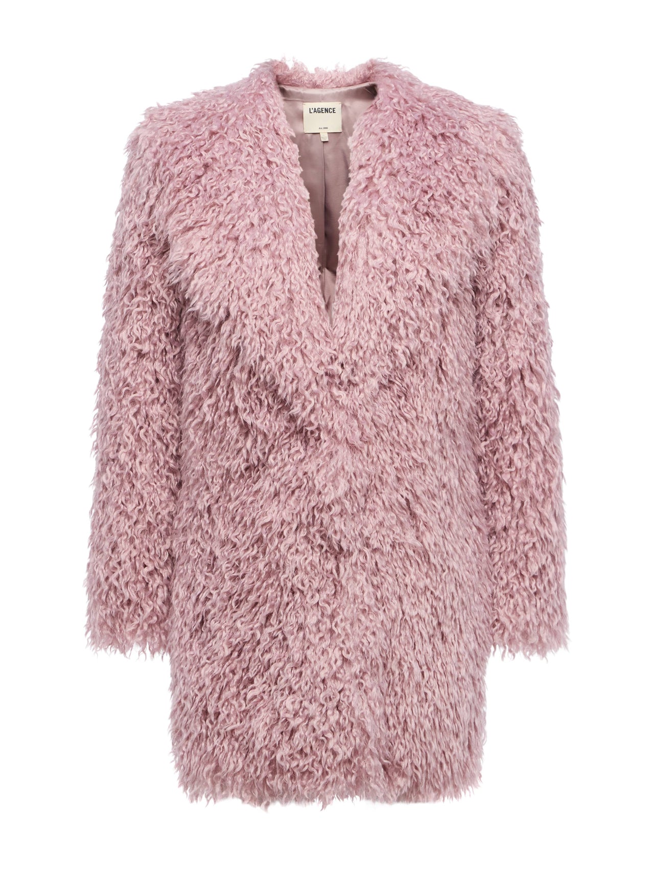 Toira Faux Fur Coat in Light Mauve