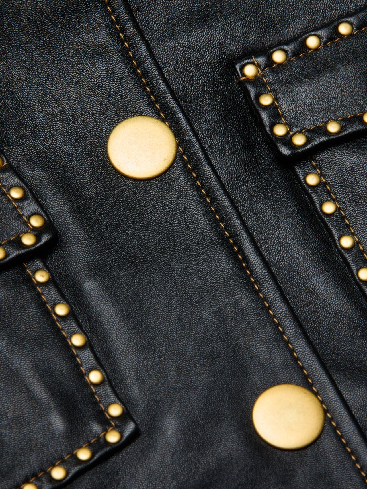 Winsome Studded Leather Jacket in Black