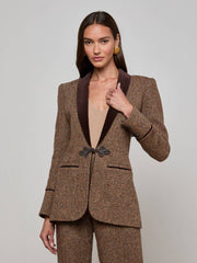 Gable Herringbone Blazer in Brown Herringbone