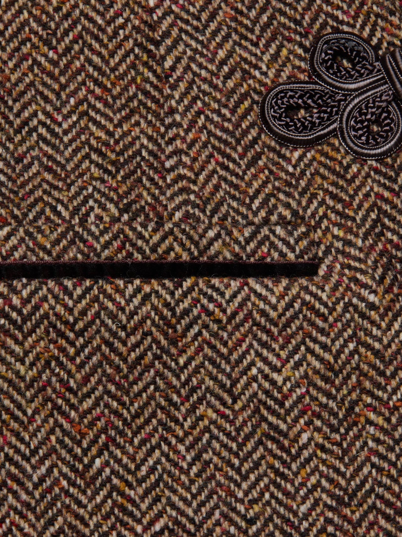 Gable Herringbone Blazer in Brown Herringbone