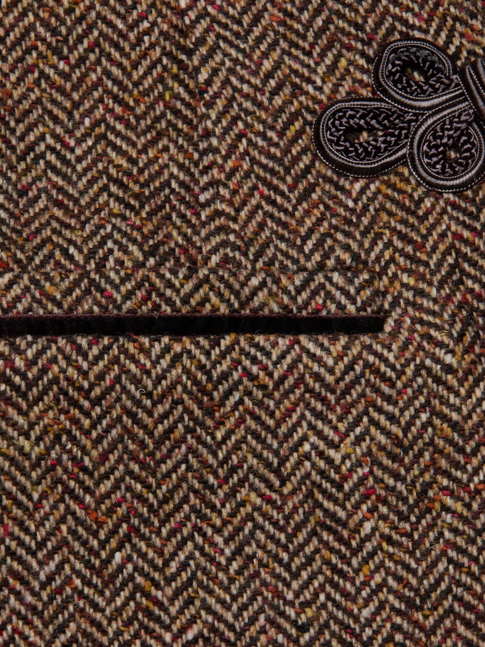Gable Herringbone Blazer in Brown Herringbone