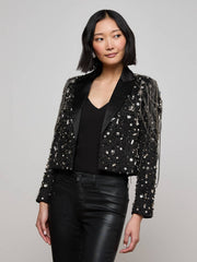Soma Embellished Blazer in Crystal/Chain Embellishment