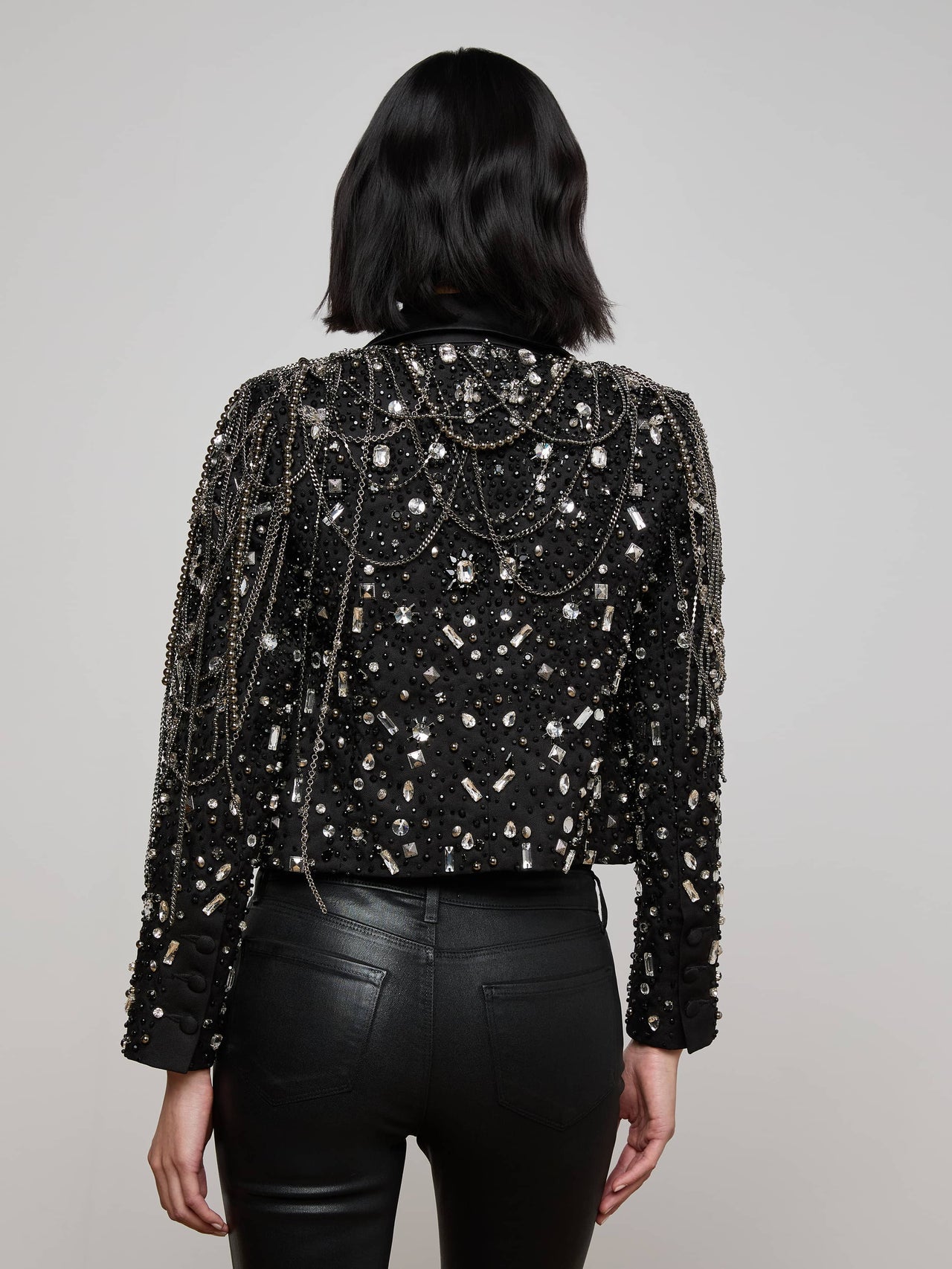 Soma Embellished Blazer in Crystal/Chain Embellishment