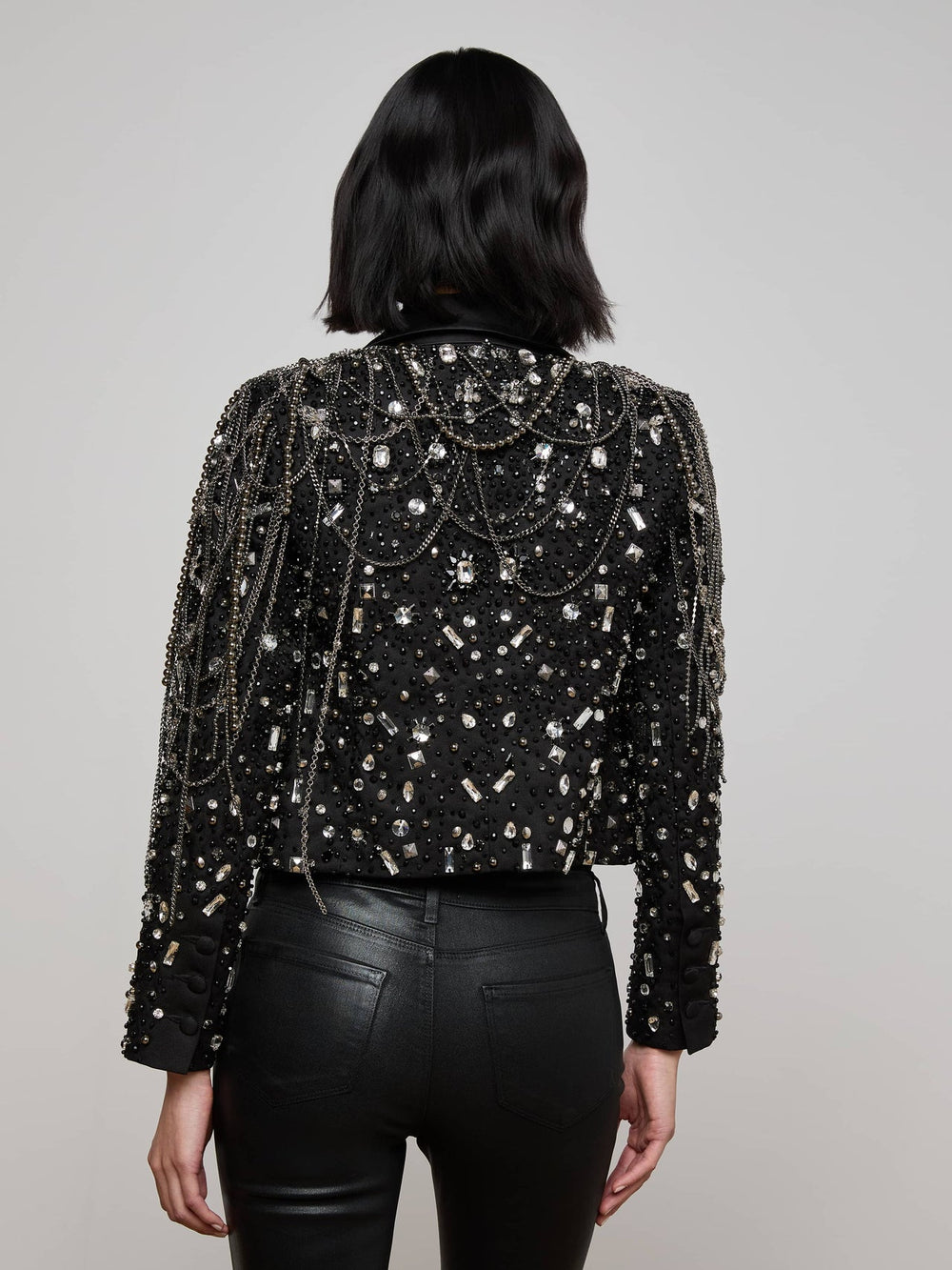 Soma Embellished Blazer in Crystal/Chain Embellishment