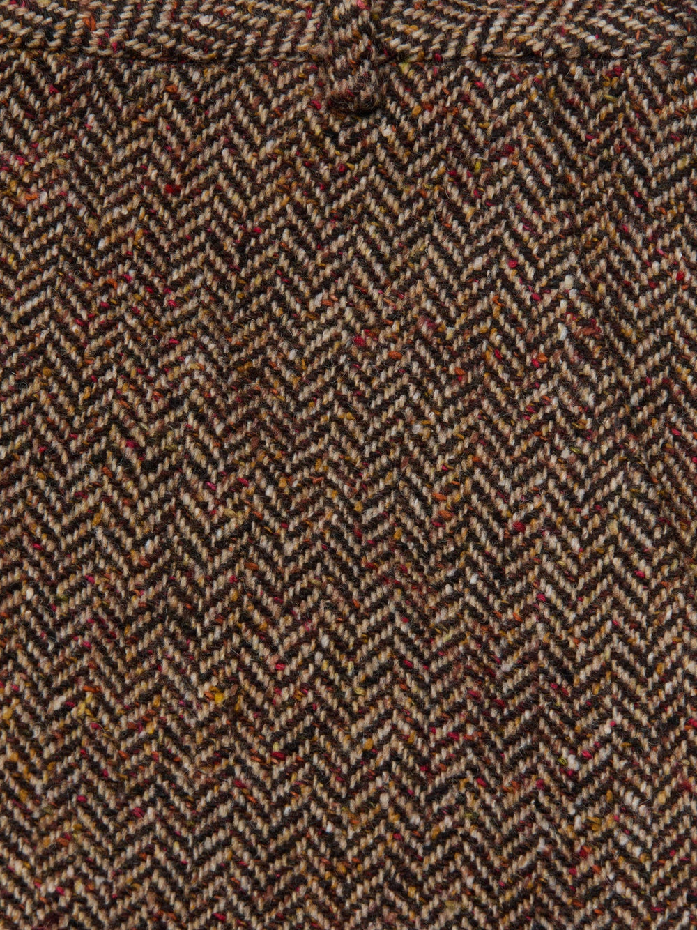 Livvy Straight-Leg Trouser in Brown Herringbone