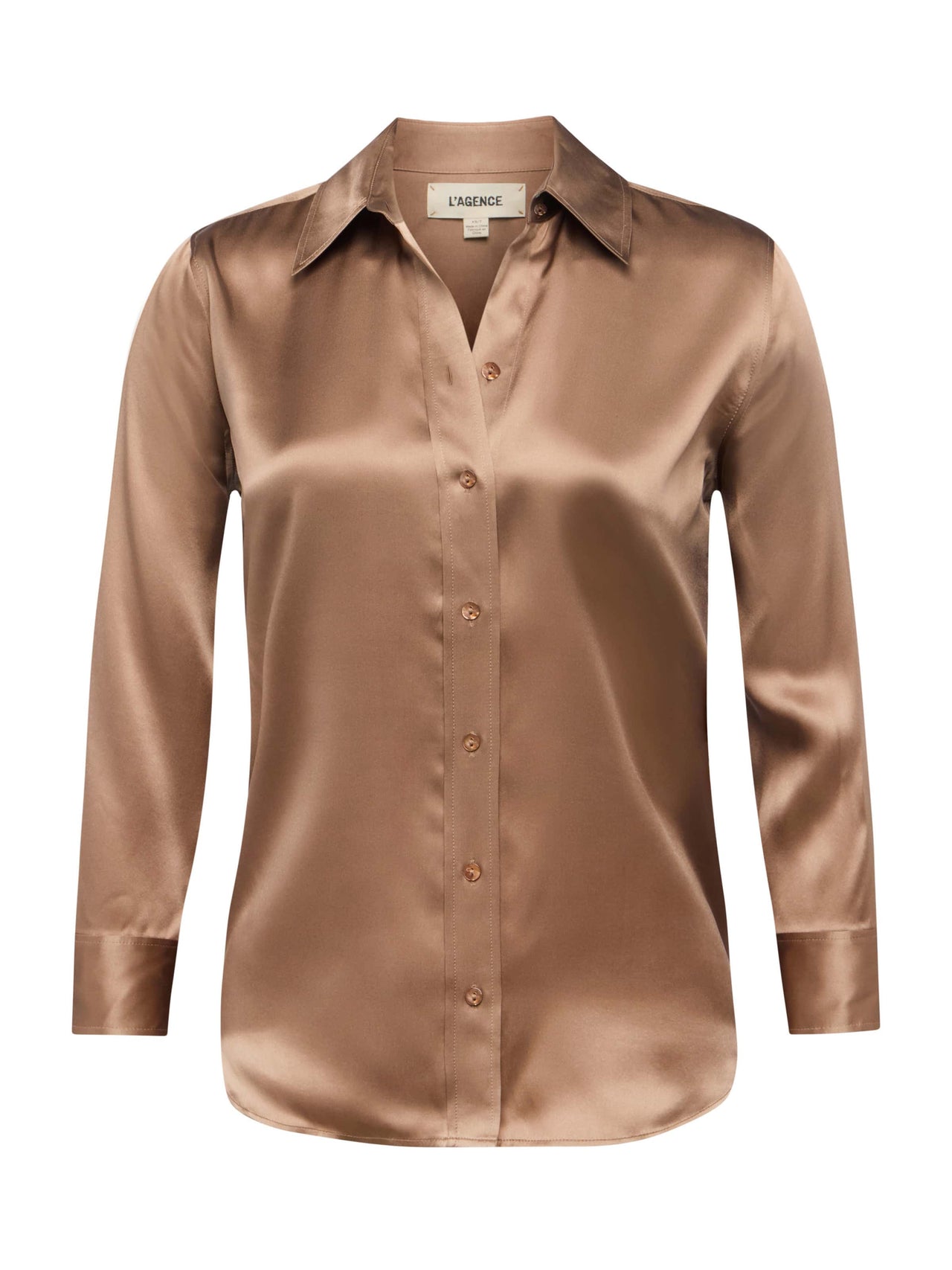 Dani Silk Blouse in Cinnamon Swirl