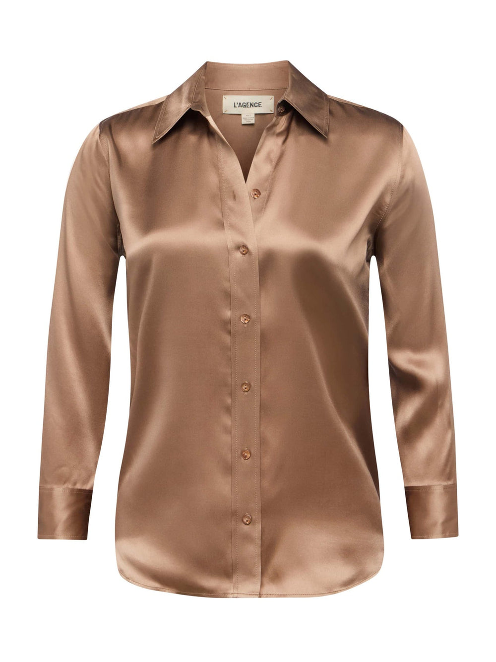 Dani Silk Blouse in Cinnamon Swirl