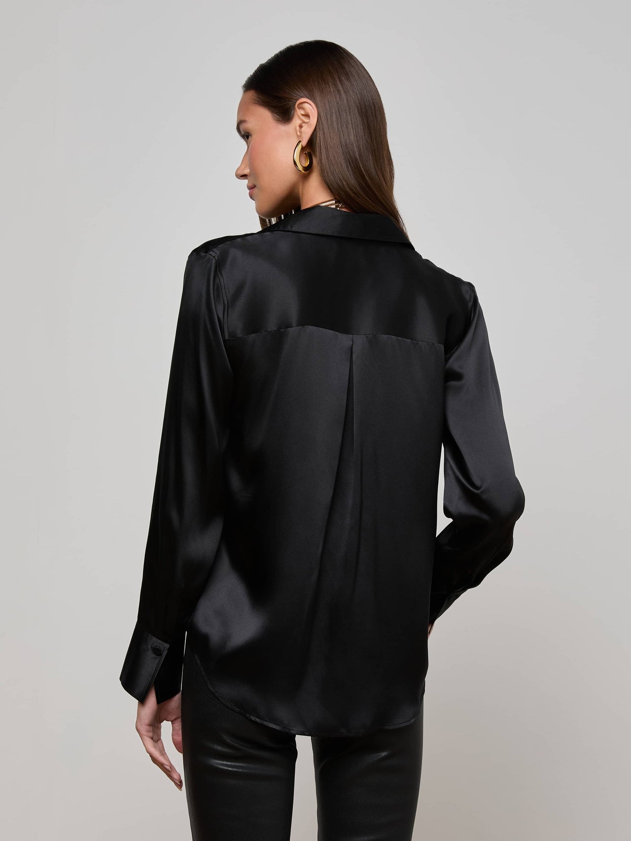 Divya Silk Shirt in Black