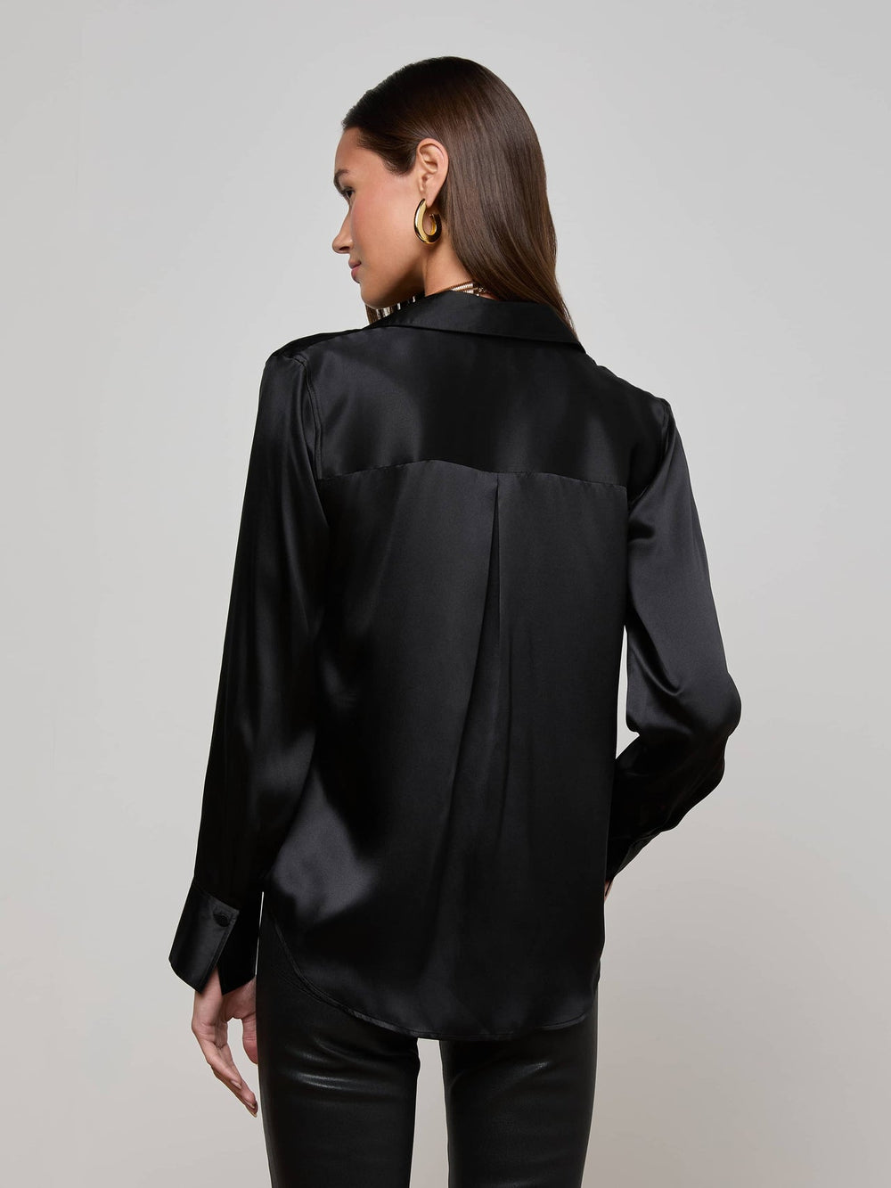 Divya Silk Shirt in Black