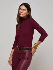 Aja Turtleneck in Dark Port