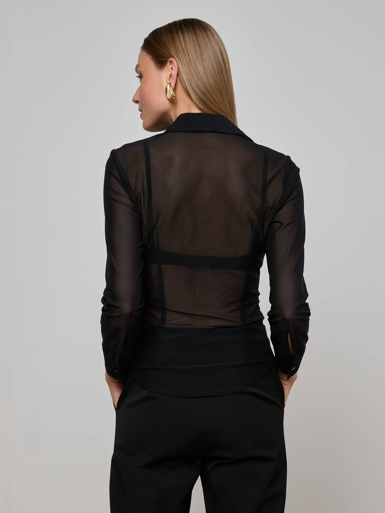Indiana Mesh Blouse in Black