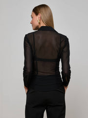 Indiana Mesh Blouse in Black