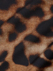 Sutton Beaded Strap Maxi Dress in Tan/Black Large Leopard