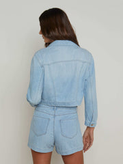 Koda Cropped Chambray Jacket in Dakota