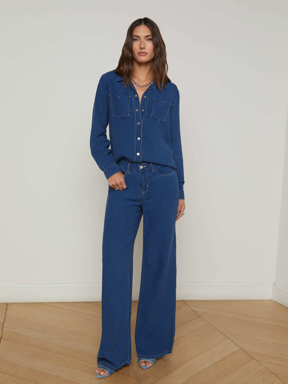 Isla Chambray Shirt in Heron