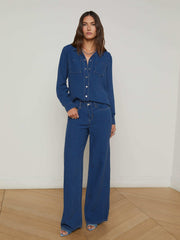 Isla Chambray Shirt in Heron