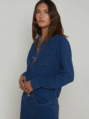 Isla Chambray Shirt in Heron