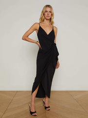 Amilia Wrap Dress in Black
