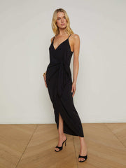 Amilia Wrap Dress in Black