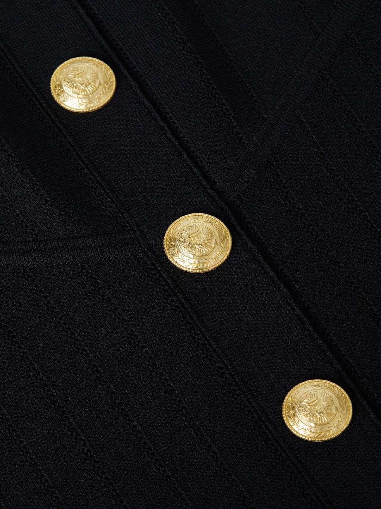Soleil Knit Dress in Black/Gold