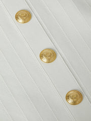 Soleil Knit Dress in Ivory/Gold