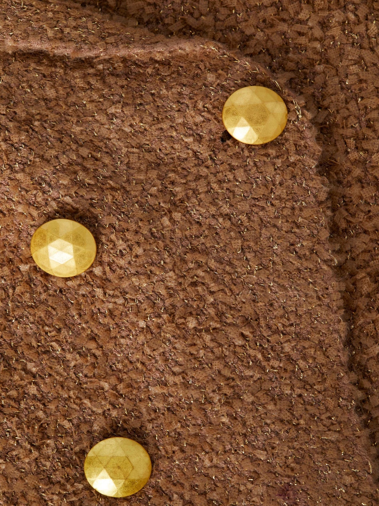 Bethany Knit Blazer in Dark Cappuccino/Gold