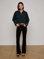 Bronwyn Cropped Windbreaker in Black
