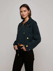 Bronwyn Cropped Windbreaker in Black