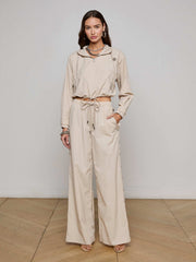 Bronwyn Cropped Windbreaker in Cement