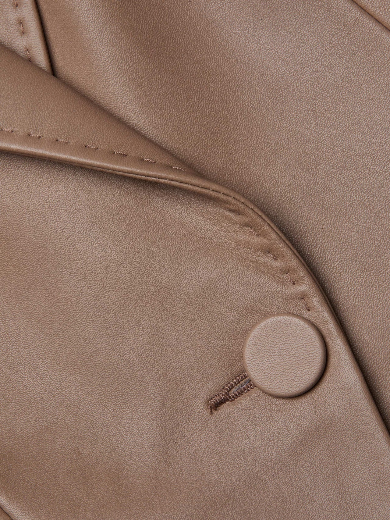 Vashti Fringed Leather Blazer in Dark Cappuccino