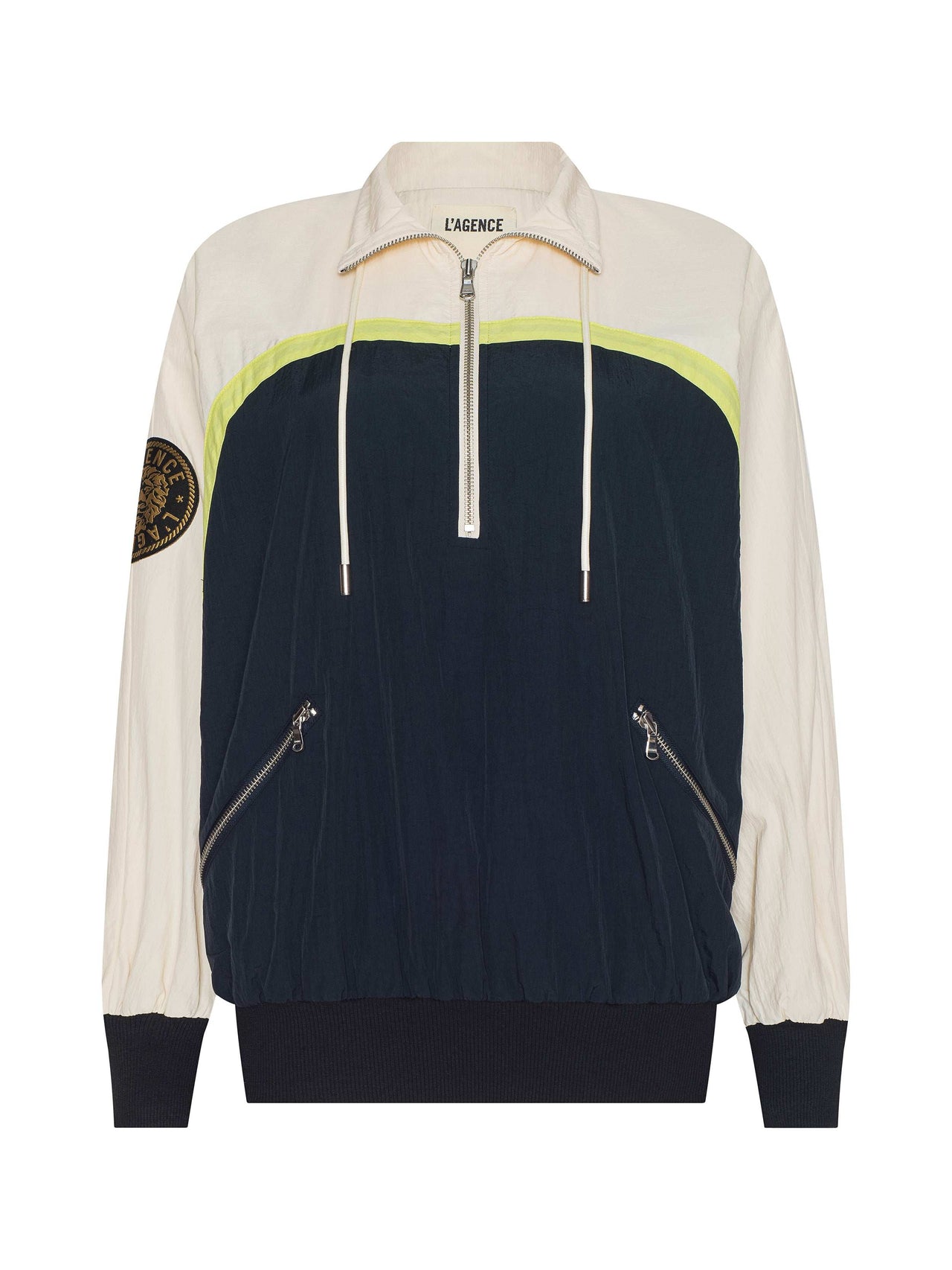 Aurelia Windbreaker in Black/Cream/Lime