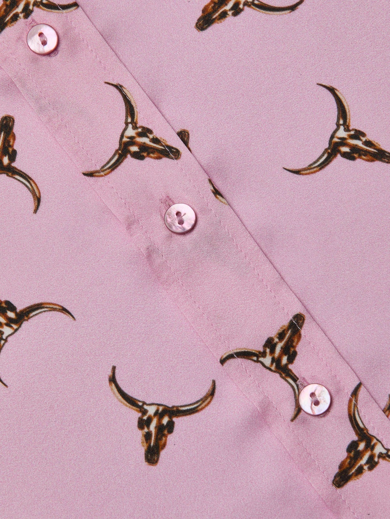 Dani Silk Blouse in Blush/Bronze Bulls Head